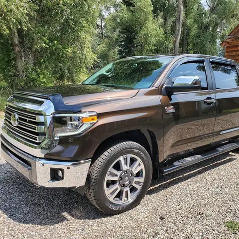 Brown Toyota Tundra pickup after a full detail